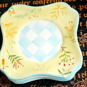 Floral Square Dinner Plates